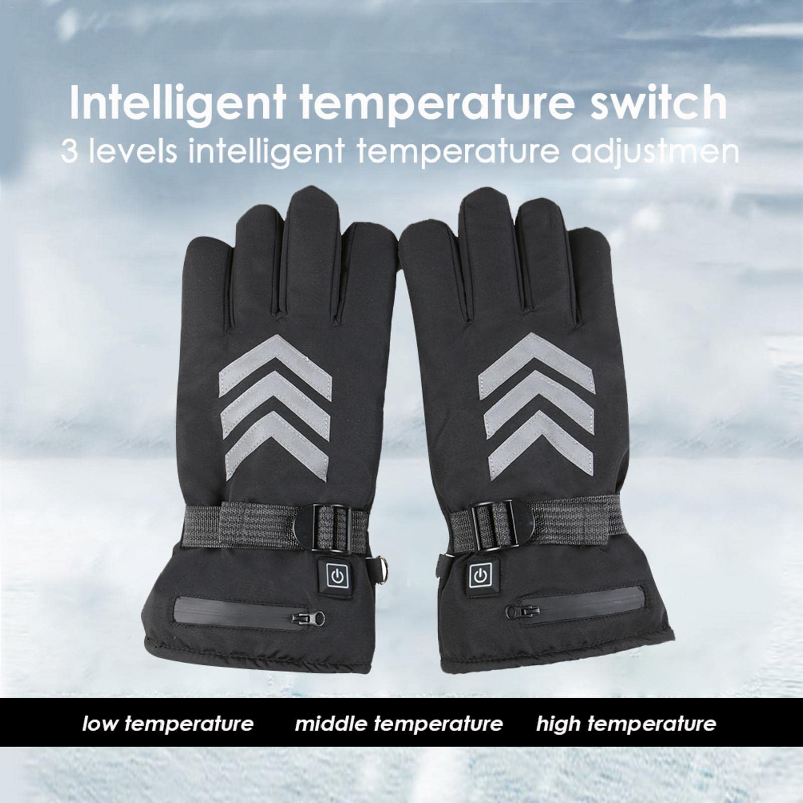invierno con calefacción, guantes calentadores manos para mujer, invierno para hombres y mujeres, guantes térmicos impermeables para clima frío, guantes térmicos para senderismo y conducción