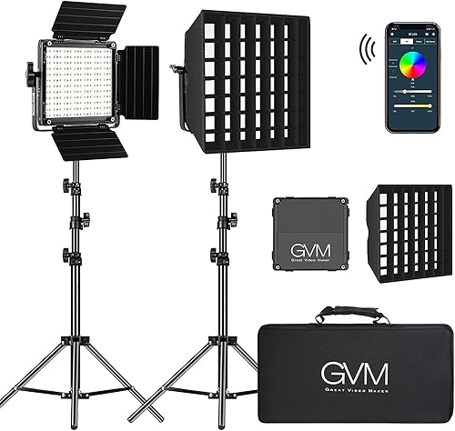 Luz de video RGB 800D con caja de luz