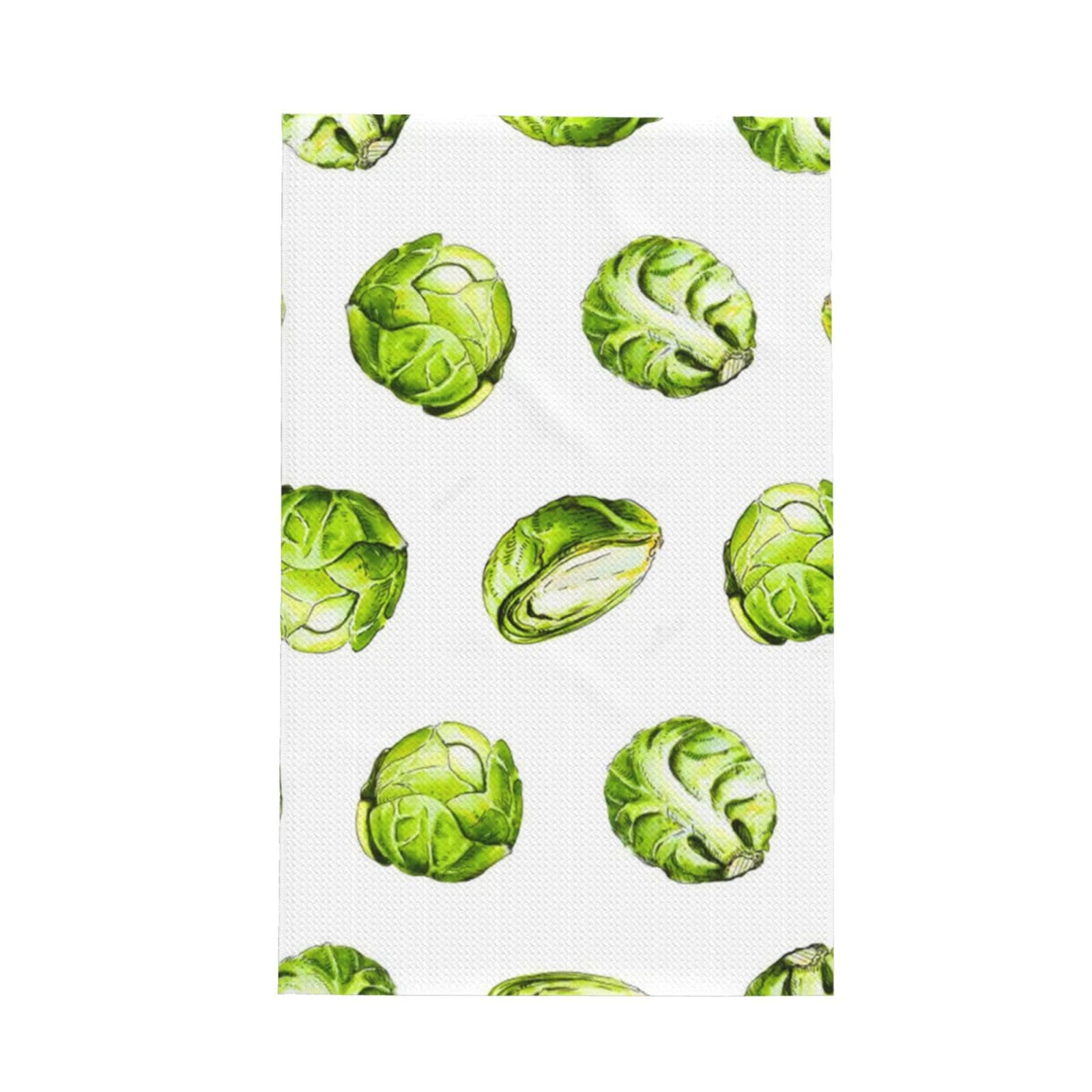 GRatka Brussel Sprouts,Waffle Tea Towels Kitchen Absorbent Dish Cloth Drying Dish Towels 41 x 66 cm