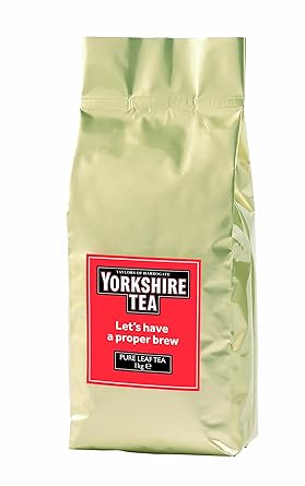 Yorkshire Tea, Red, Black Tea, Loose Leaf, Kilo Bag 35.27 Ounces, Refreshing, Satisfying, and Strong, Classic British Breakfast Blend, Caffeinated, Enjoy Hot or Iced