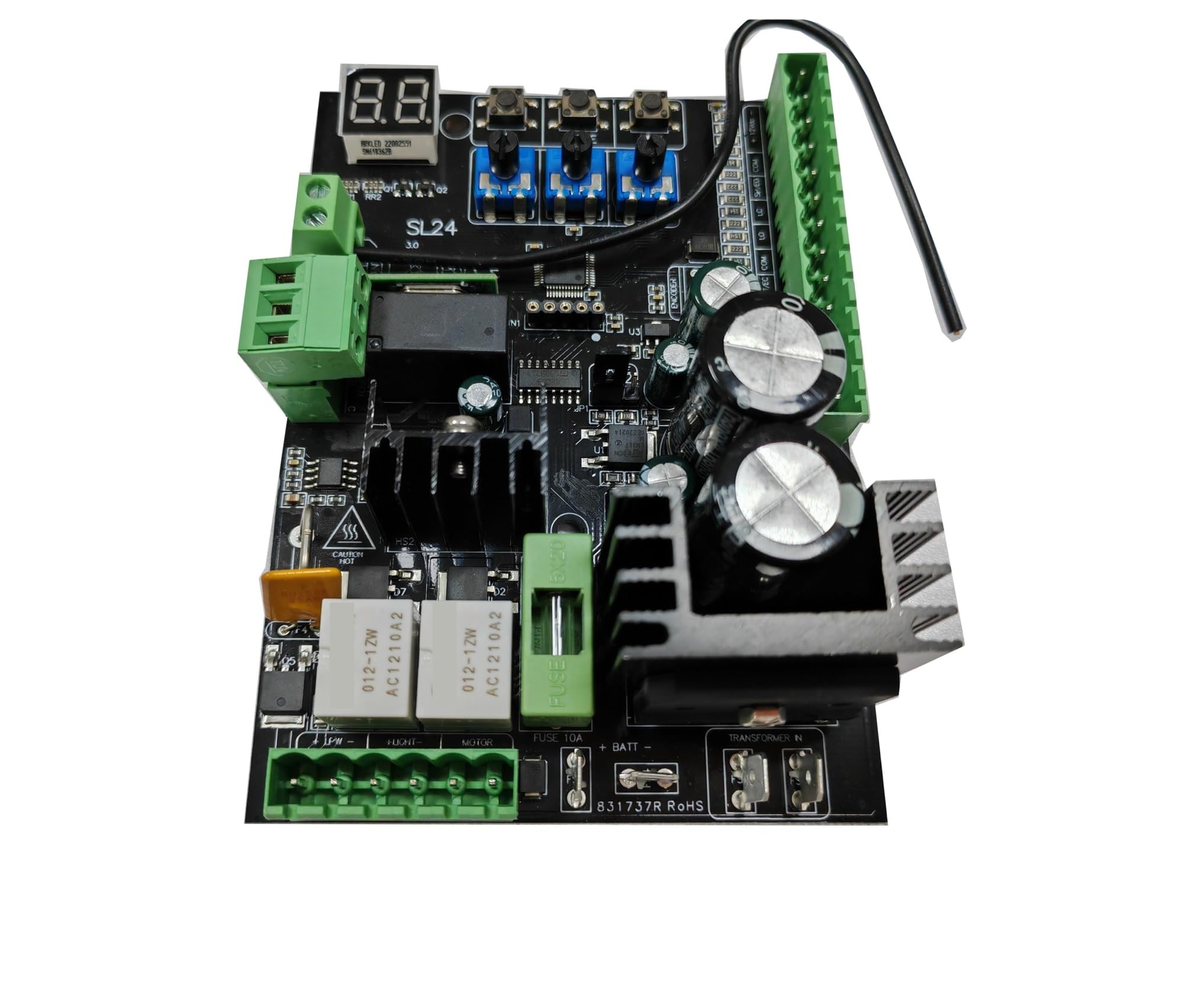Placa de control universal Unidad de control for abridor de portón corredizo 24 V CC Tiene puerto for fotocélulas Interruptor de límite de entrada Fuerte sensibilidad(Kit 2)