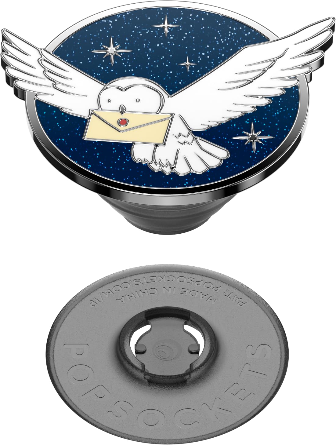 PopSocket PopGrip Mit Harry Potter Hedwig Motiv – Ausziehbarer Griff & Ständer Für Handys/Tablets, Mit Tauschbarem Top