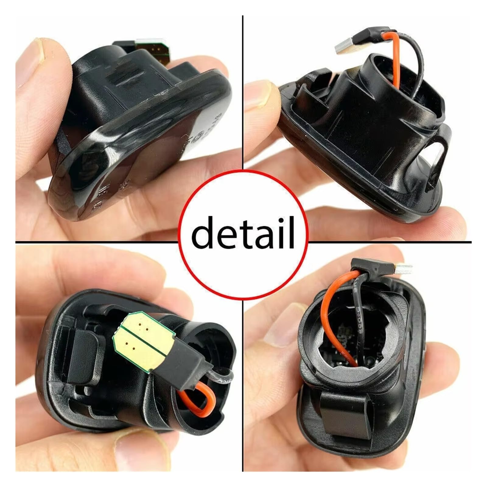 Intermitente Vehículo Para Chrysler 200 2015 Lente Ahumada Ámbar Blanco LED Indicador Lateral Delantero Coche Luces Señal Giro Luz Estacionamiento(White)