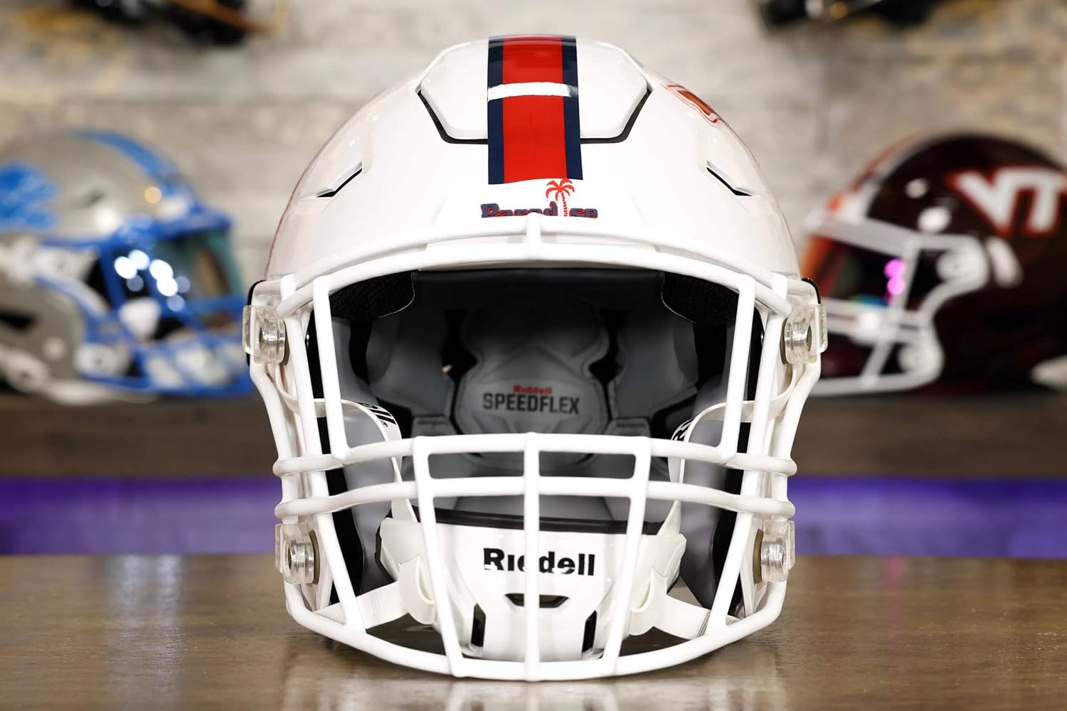 Florida Atlantic Owls SpeedFlex Football Helmet, White, Collectible Display Only, Large