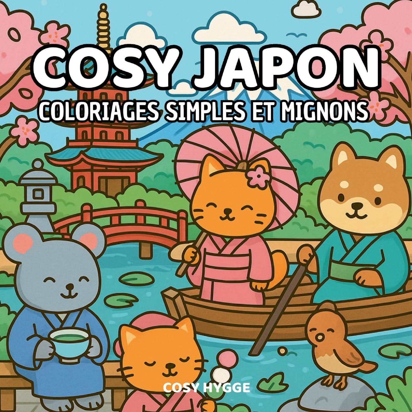 Cosy Japon: Coloriages simples et mignons