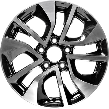 New 16 inch Replacement Alloy Black Machined Face Wheel Rim ALY64054U45N 16x6.5 / 5x114.3/45 mm / 64.1 mm