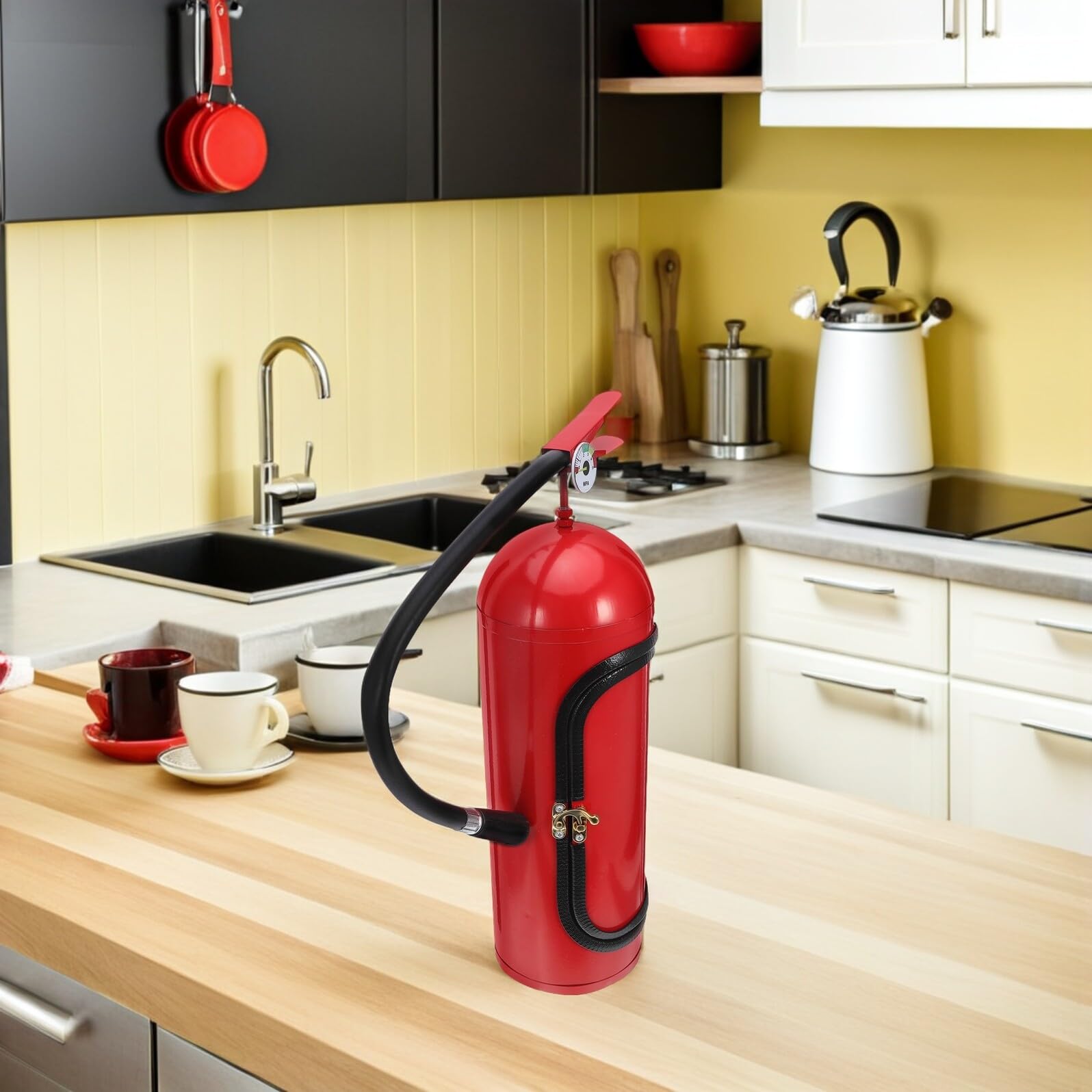 Hohopeti Estintore Per Vino Portabottiglie Da Banco Contenitore In Metallo Per Vino Contenitore Per Estintore Portatile Indipendente Cassa