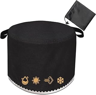 Fire Pit Cover for Solo Stove, Solo Stove Yukon Cover 27 Inch Bonfire Accessories Fire Pit Cover Round, Waterproof 600D Heavy Duty Outdoor Firepit Covers with Storage Bag(Black, 29x18Inch)