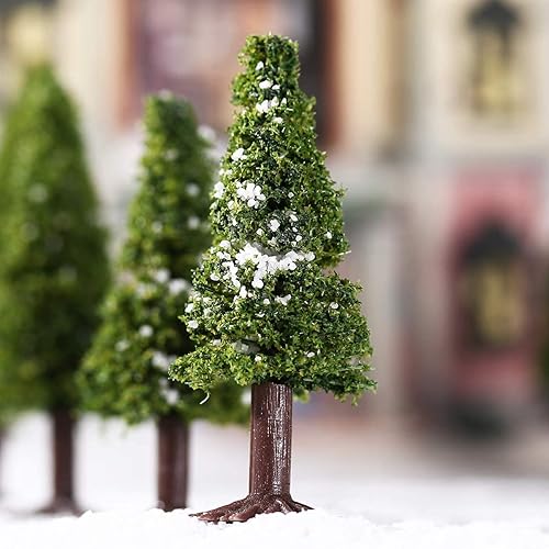 Miniatura 8 de BESPORTBLE 15 piezas de árboles de cedro modelo de paisaje verde (5 piezas 1150, 5 piezas 1100, 5 piezas 1200)