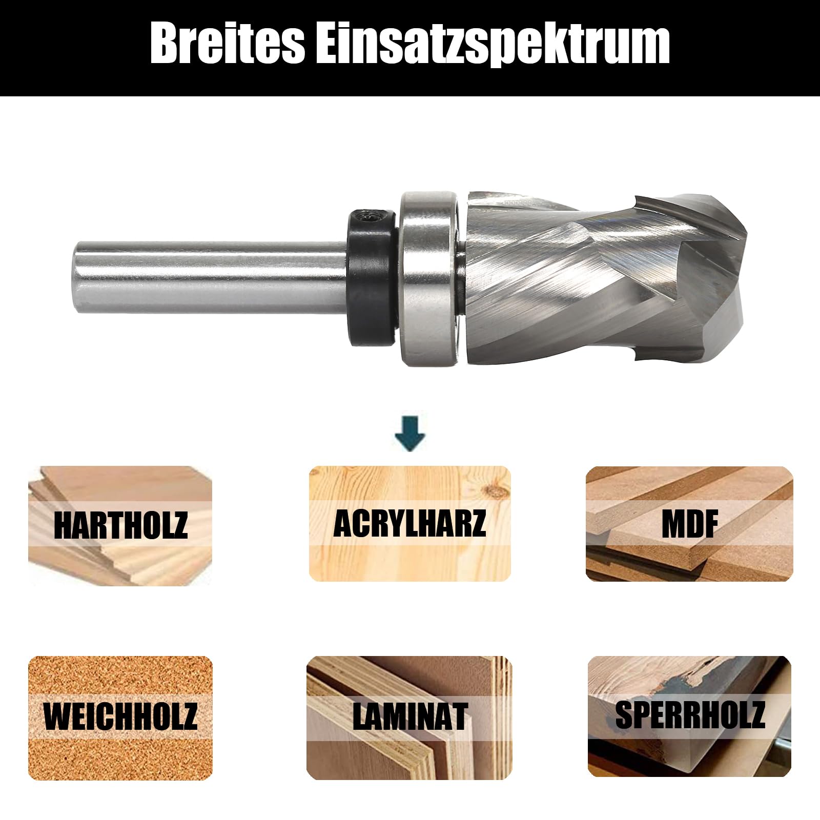 Fresa de enrasado en espiral de 8 mm, eje de compresión hacia arriba y hacia abajo, fresa en espiral para fresadora superior, diámetro de corte de 19 mm, longitud de corte de 30 mm, ranura en