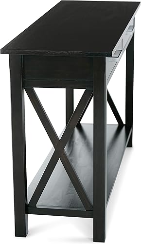 Miniatura 113 de SIMPLIHOME Kitchener Mesa consola – Mesa de sofá de madera maciza de 47 pulgadas de ancho en color blanco, mesa de almacenamiento contemporánea para