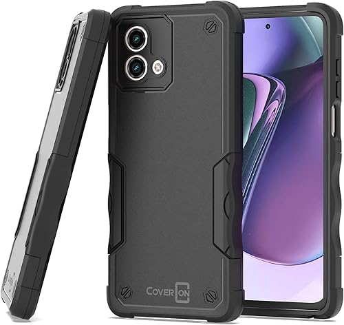 Miniatura 10 de CoverON Funda resistente diseñada para Motorola Moto G Stylus 5G 2023, resistente grado militar A de plástico duro híbrido de goma TPU con agarre de