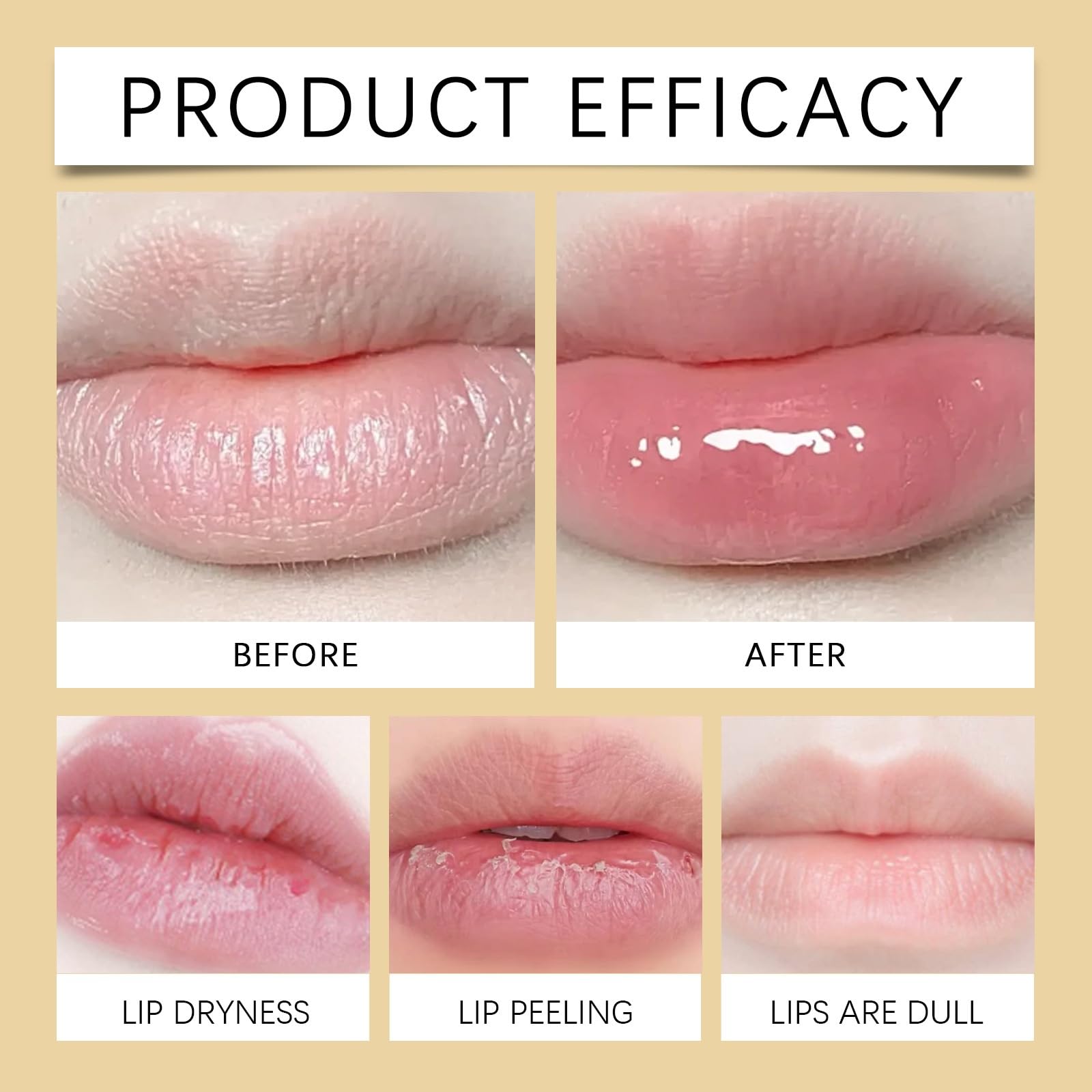 Transfer-Proof Color Changing Lipstick with Gold Foil,Transparente Transferproof Gold Crystal Color Changing Lip Stick,24h Long-Lasting Hydration & Glossy Shine Lip Gloss,Colour Changing Lipstick - Image 4