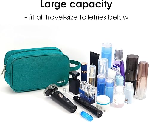 Miniatura 4 de Narwey Neceser de viaje para mujeres kit de viaje Dopp organizador de bolsas de maquillaje para artículos de tocador accesorios cosméticos verde