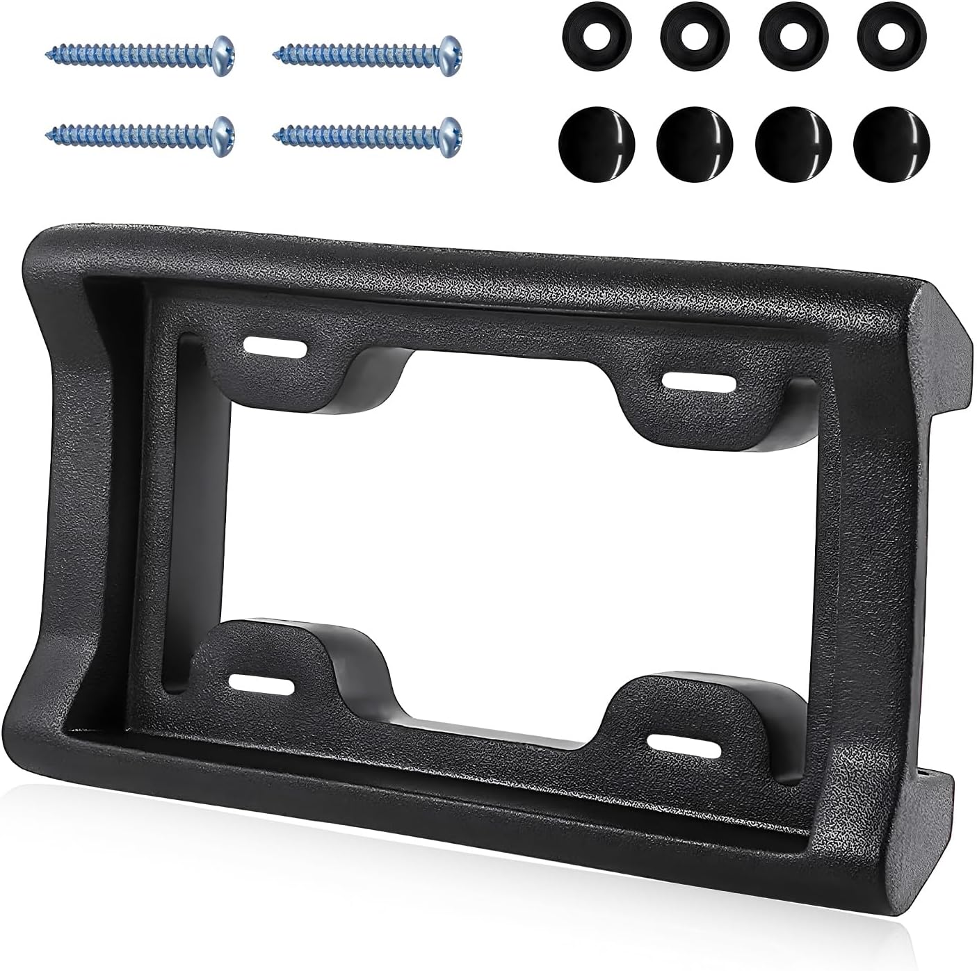 License Plate Bumper Guard, 2.2" Thick Heavy Duty License Plate Mount Protector with Screws, Flexible EVA Tag Frame Protects Bumper from Scratches for Sedans Trucks SUVs
