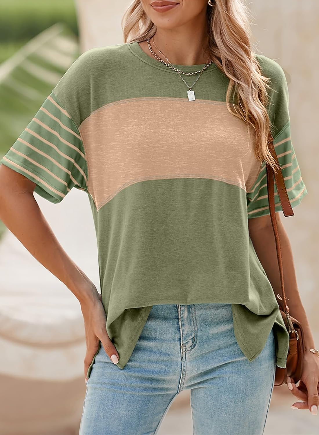 Dokotoo Summer Tops Trendy Oversized 2026 Striped Womens Shirts Blouses image 3