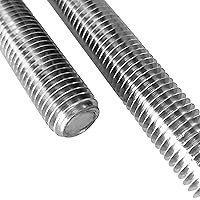 Vista 8 de 2 paquetes de varillas de acero inoxidable 304 de 3/8 "-16 roscas totalmente roscadas, 12 pulgadas de longitud, roscas para mano derecha