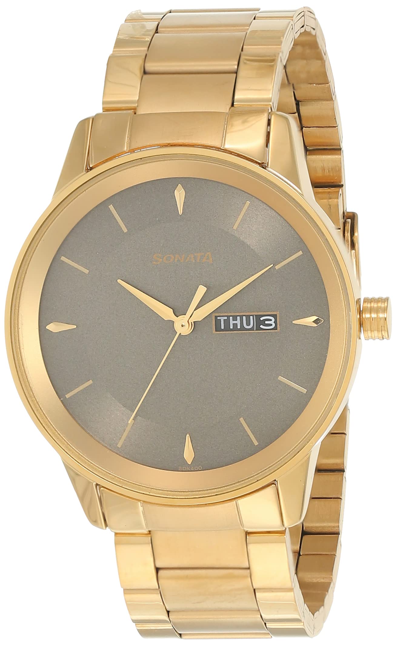 Sonata Quartz Analog with Day and Date Grey Dial Stainless Steel Strap Watch for Men-NS7133YM02 (B08JTDJH69) Amazon Price History, Amazon Price Tracker