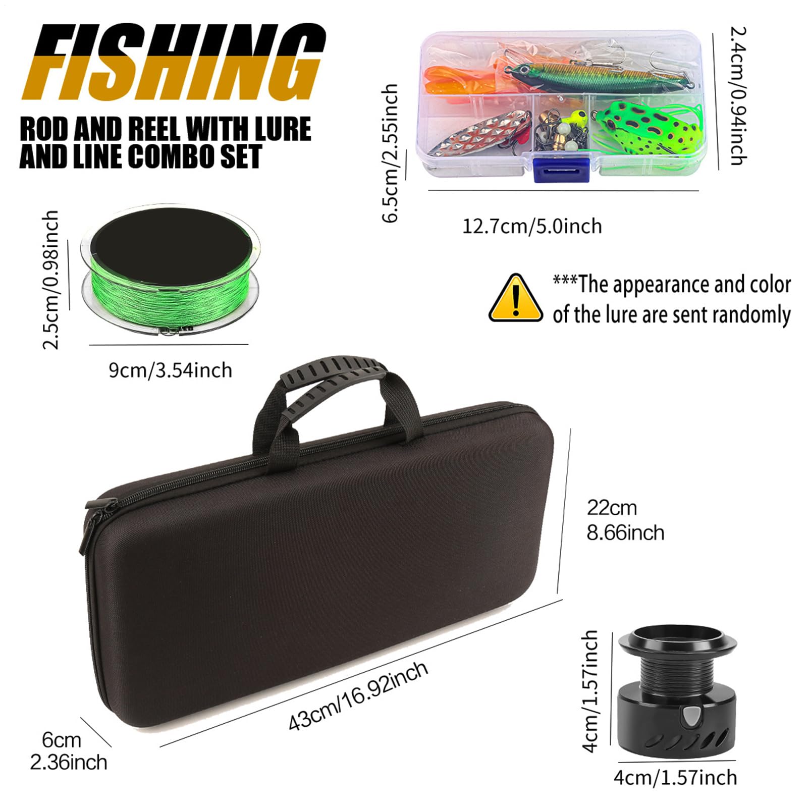 Canna da pesca telescopica, set da pesca telescopica per pesca da surf, trota, campeggio, fiume, barca, accessori da pesca per trota, pesce persico, borsa da pesca, attrezzatura da pesca