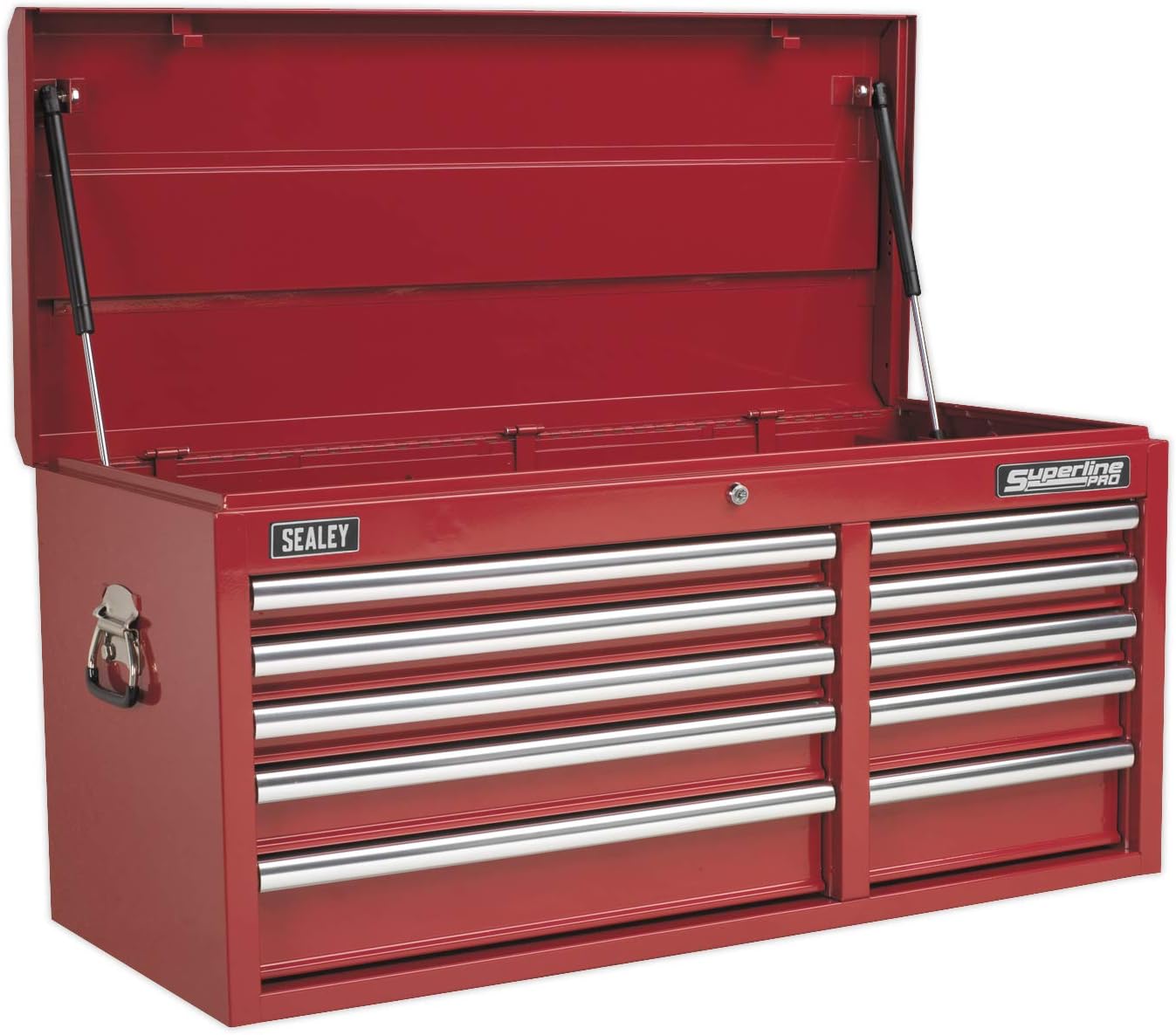 Sealey Red Topchest 10 Drawer with Ball-Bearing Slides Heavy-Duty, 1025mm x 435mm x 495mm