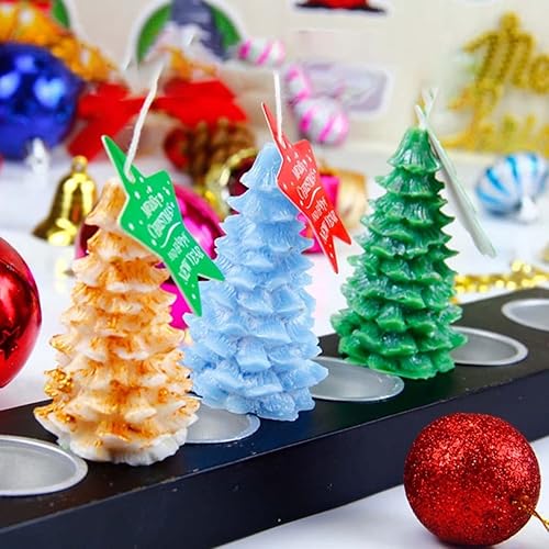 Miniatura 4 de Molde de silicona para velas de árbol de Navidad de cedro, pastel de fondant, molde de chocolate para hornear, molde de yeso de resina epoxi para