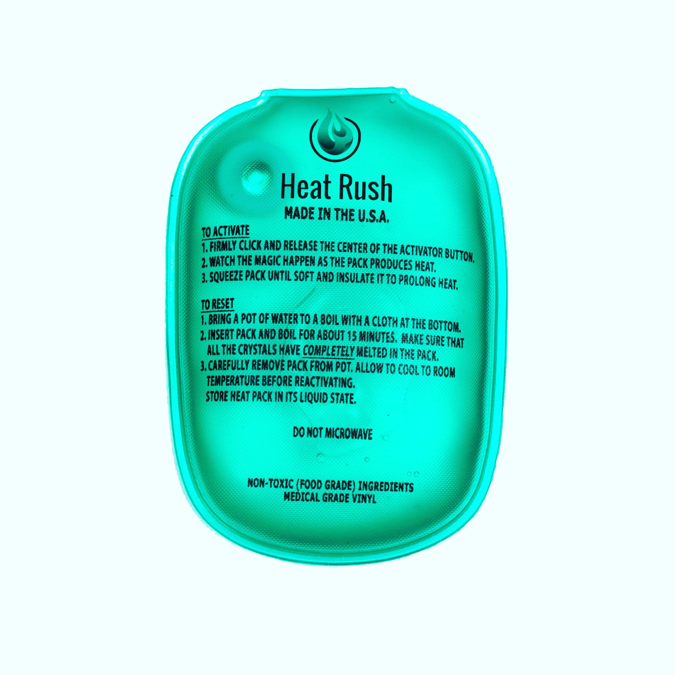 Heat Rush - Instant Reusable Portable Hand Warmer - 3x5 Reusable Heat Pack - Perfect for Cold Days - Pocket Warmer - One Hour of Click Heat - Made in USA