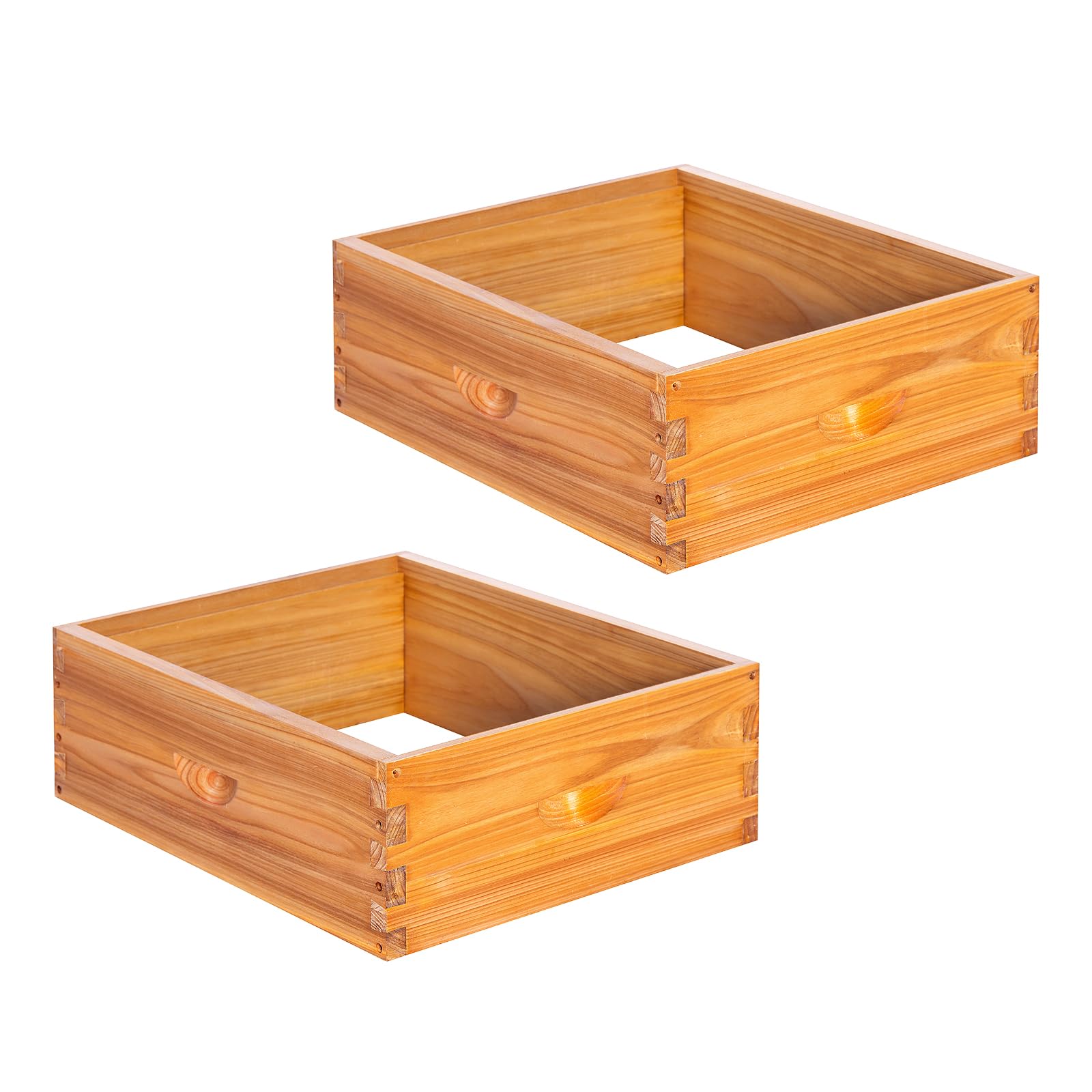 Photo 1 of Honey Lake 2 Pack 10-Frame Langstroth Medium Super Beehive Boxes Dipped in Beeswax, Easy Assembly (Without Frames & Foundations)