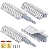 Magnetic Push Close Cabinet Latch Jiayi 4 Pack Push to Open Door Latch Heavy Duty Touch Latches Door Push Cabinet Door Opener for Drawer Closure Push Catch Press Out Kitchen Cabinet Hardware