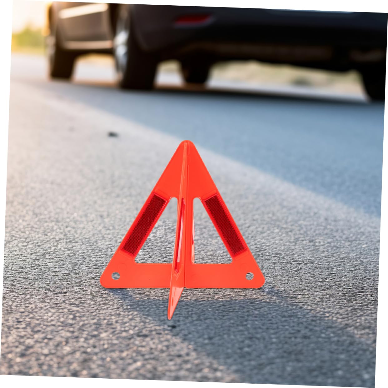 Triángulos de Seguridad para Coche 5 Piezas de Plástico Rojo