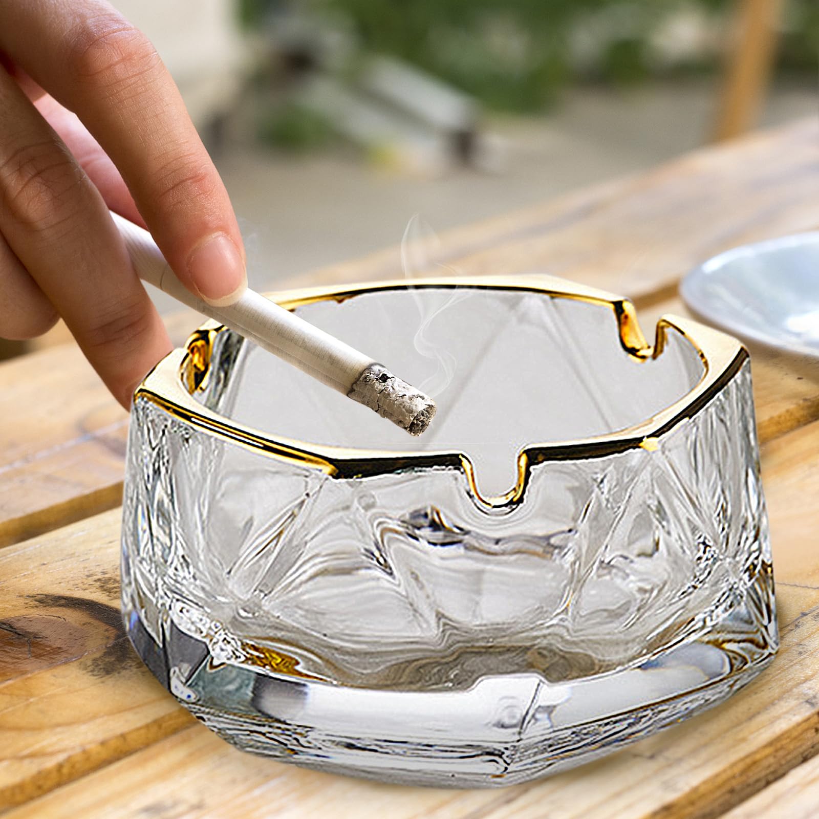 tabletop cigarette holder Amazon.com: Crystal Glass Ashtray, Cigar Cigarettes Ashtray Holder Home  Office Desktop Tabletop Decoration, Crystal Gold : Home & Kitchen