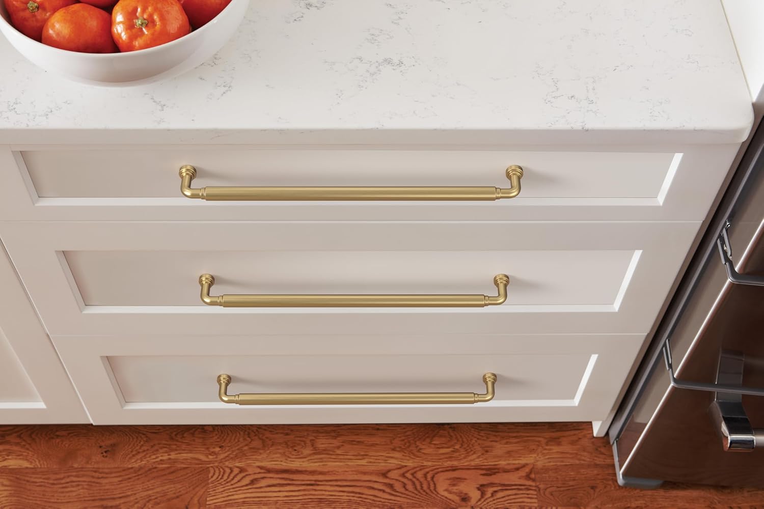 Amerock Coble 12-5/8 inch (320mm) Center-to-Center Champagne Bronze Cabinet Pull, BP37668CZ