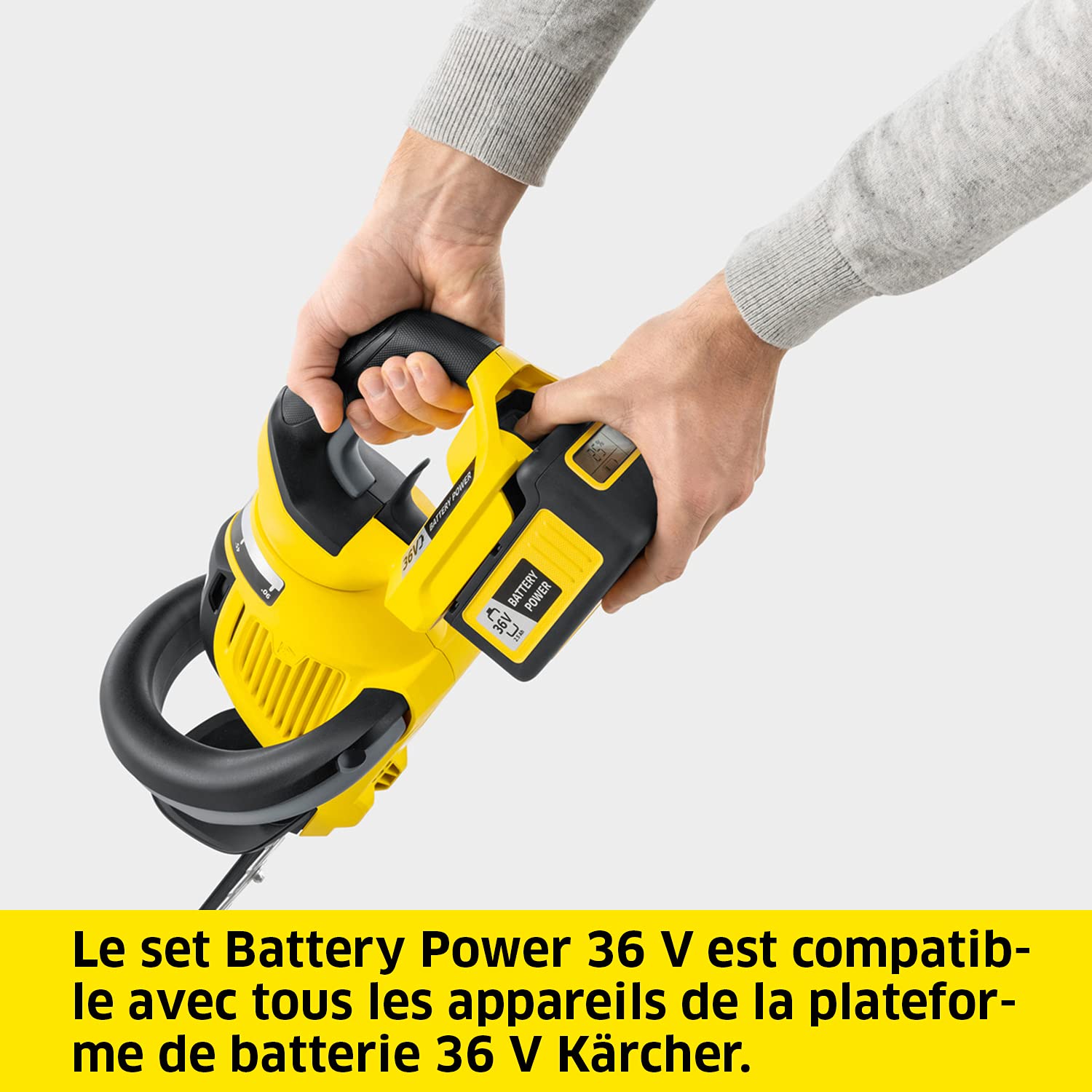 Kärcher 36 V Set Battery Power 36/25, Batterie 36 V/2,5 Ah et Chargeur Rapide, Batterie Lithium-Ion, Temps de Charge : 100 % en moins de 1h30, pour tous les Outils de la Plateforme d'Alimentation 36V