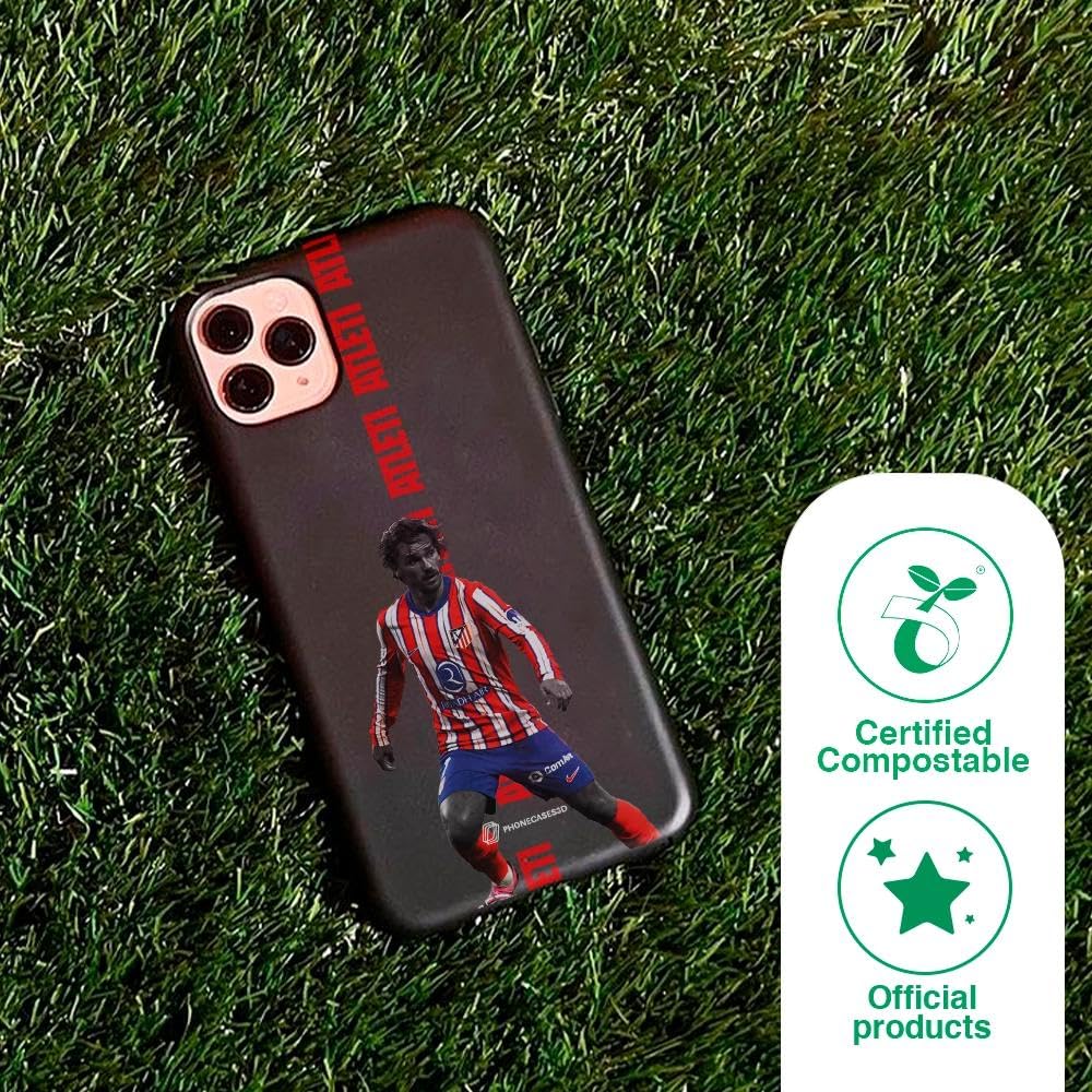 Etui na telefon Samsung Galaxy S21 Oficjalny Atletico Madryt - Europejski i Świat Kompostowalny Roślinny Czarny