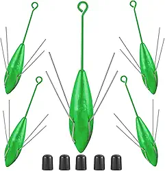 5 Peças De Chumbadas Sputnik Para Pesca Surfe, Pesos Cauda Longa Serviço Pesado, Fundição Surfe Em Água Salgada, Pesca, Chumbadas, Aranha, (Verde - Onças)