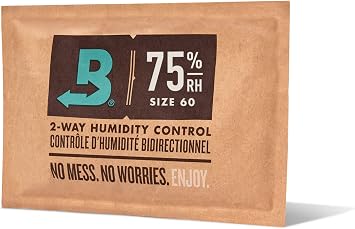 Boveda 75% Two-Way Humidity Control Pack For Storing Up to 25 items Size 60 Single Fix Major Moisture Loss in Non-Plastic Humidifier Boxes Moisture Absorber Humidifier Individually Wrapped