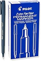 Vista 4 de PILOT Marcadores permanentes de punta extra fina, tinta negra, paquete de 12 (44102)