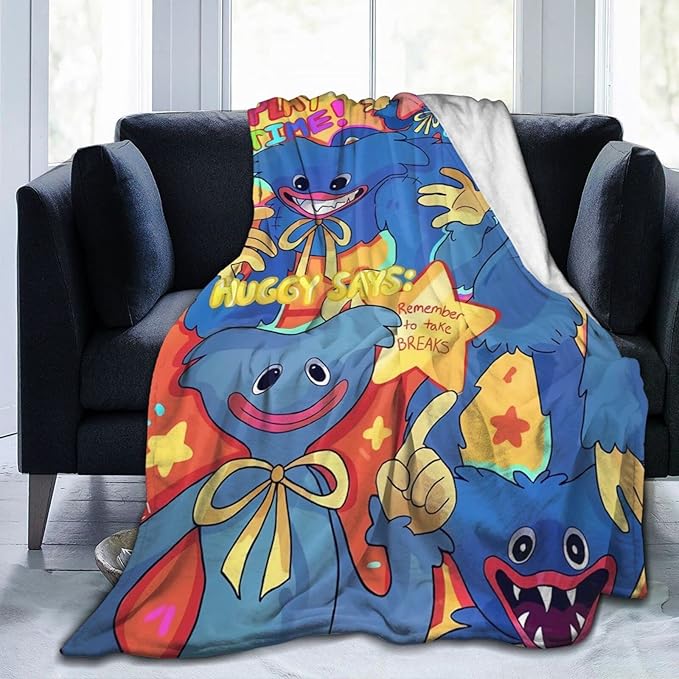 Jiasvad Poppy Playtime Huggy Wuggy Soft Large Blanket Four Seasons Warm