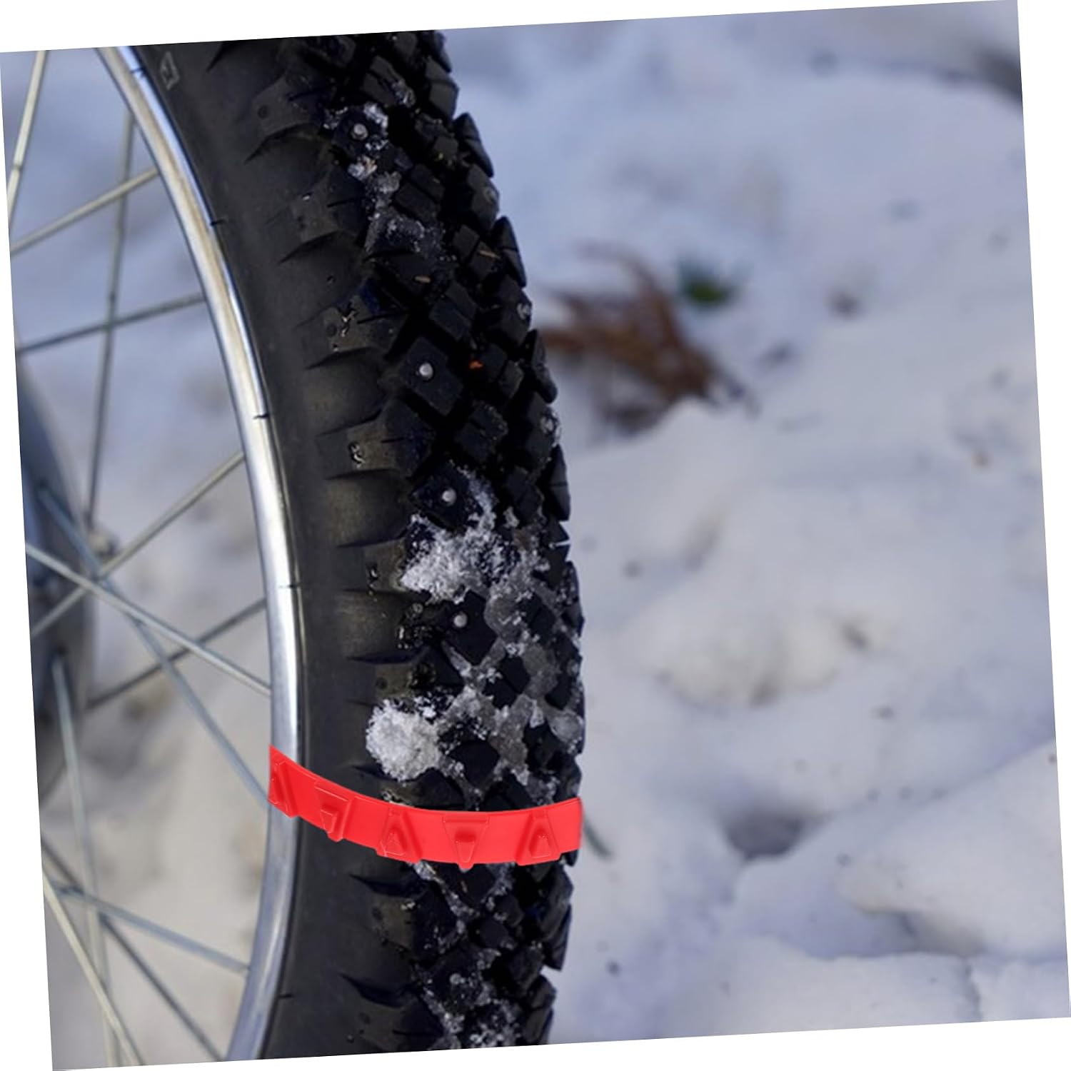 10pcs Heavy-duty Skid Snow Chains for Suvs Cars and Trucks Quick Installation Tire Traction Device for Driving Red Zip Tie Design for Emergency Use
