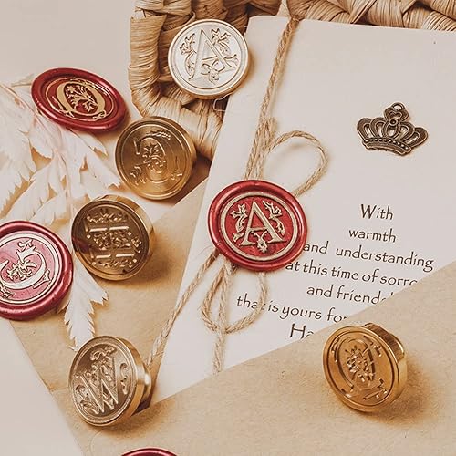 Miniatura 2 de Sello de cera con letra G de inicial, sello de cera con letra G, cabeza de latón, estilo retro, sello de cera de sellado no incluido (letra G)