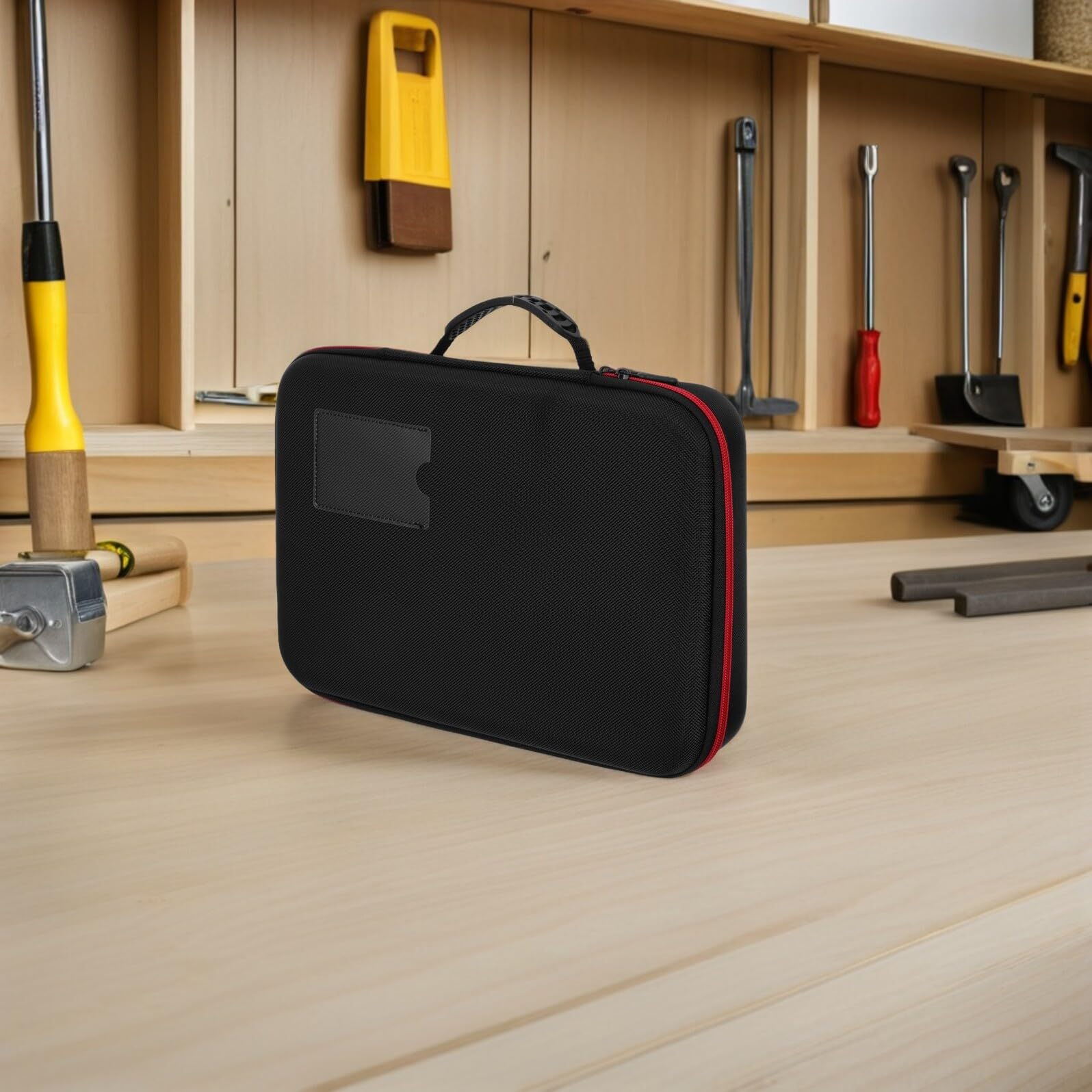 Custodia Porta Batterie Leggera in Eva e Antideflagrante Tasca in Rete e Cerniera, Compatibile Batterie Aa Aaa Tipo C e Tipo d 9v e Litio, per Organizzazione Domestica, Ufficio