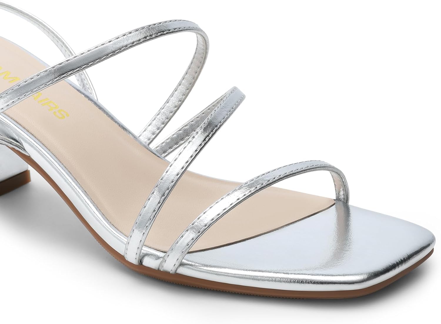 DREAM PAIRS Womens Block Heels 2 inch Strappy Square Toe Dressy Chunky Low Heeled Sandals for Party Wedding Evening - Image 3