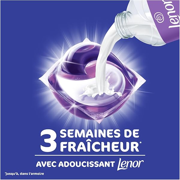 Dash 2en1 PODS, Lessive En Capsule, 50 Lavages, Parfum Jasmin et Rose de Mai, 3 Semaines De Fraîcheur Avec L’Adoucissant Lenor - 2