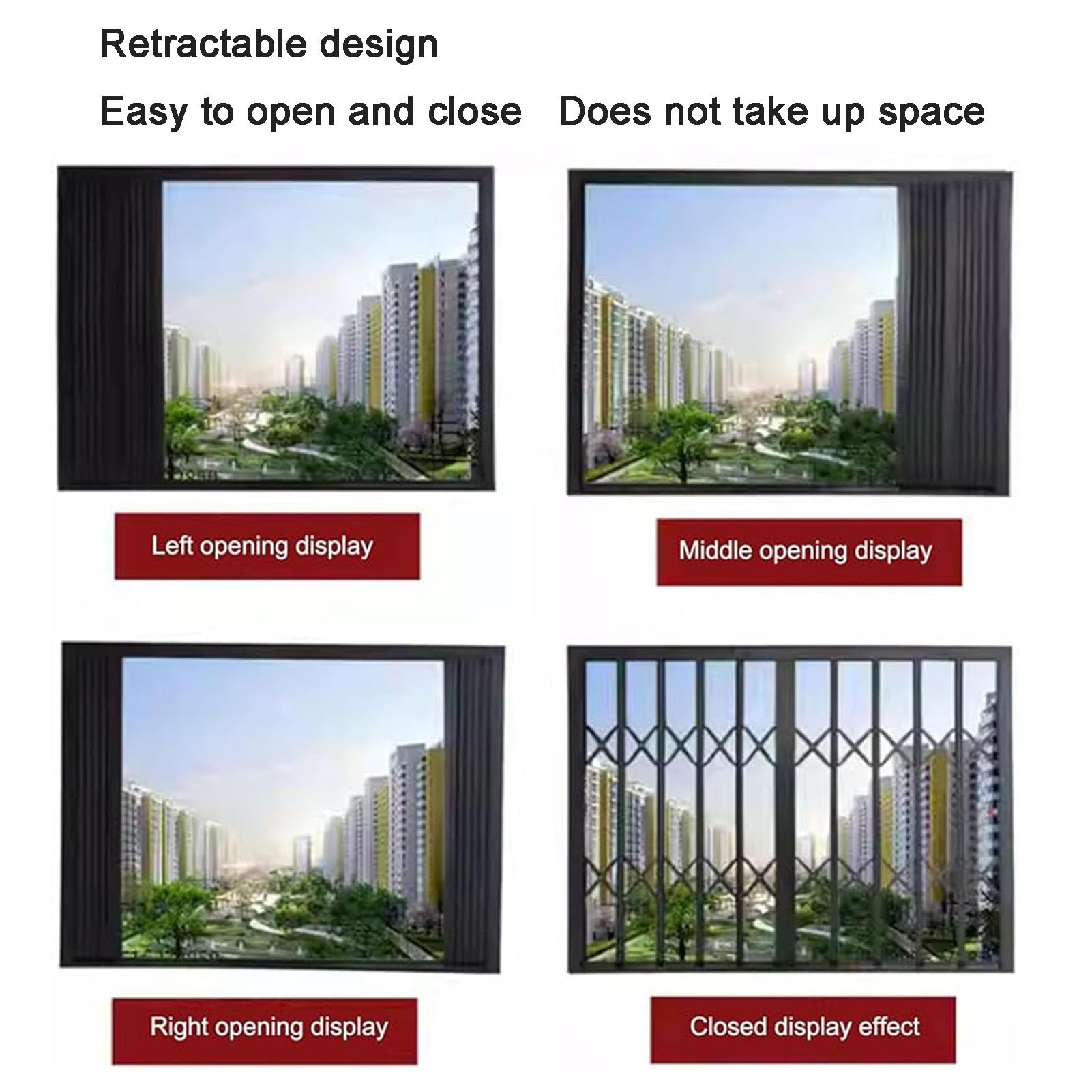 Barra de seguridad para ventana deslizante, protector de aleación de aluminio resistente para mayor seguridad en el hogar y prevención de robos