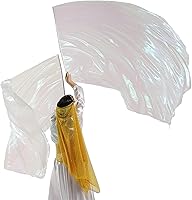 Vista 7 de Wuchieal 1 bandera de alabanza de ángel de adoración semicírculo de 74 pulgadas, bandera de semicírculo metálica de alabanza con varilla escalable