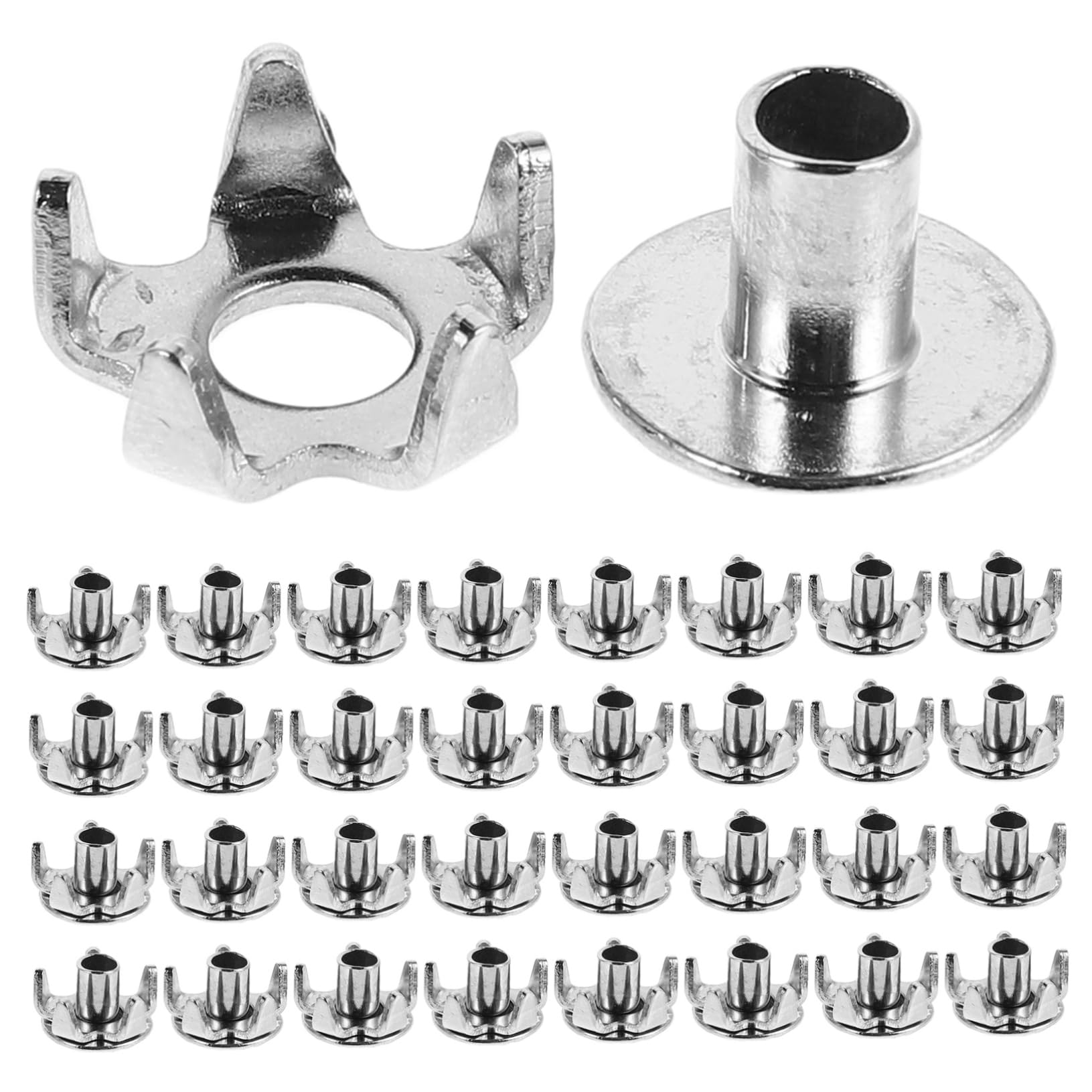 GOOHOCHY 50pcs Ice Cleats for Boots and Shoes Non-Slip Spikes Traction Hiking Crampons Ice Grippers