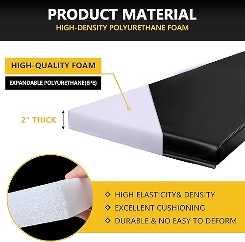 Miniatura 3 de Almohadilla de pared para gimnasio, protector de pared para cancha de baloncesto, alfombrilla protectora de pared de espuma de 2 pulgadas de grosor