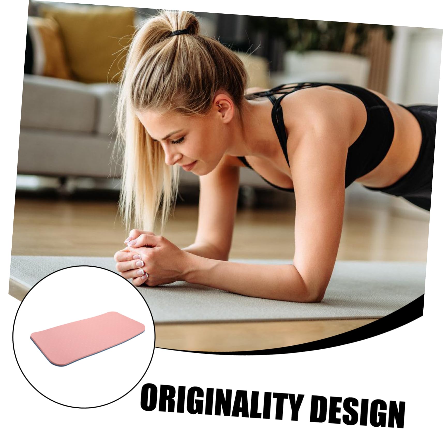 BESPORTBLE Yoga Mat Compatible Yoga Knee Pad Non-slip Stability Balance Trainer Exercise Pad