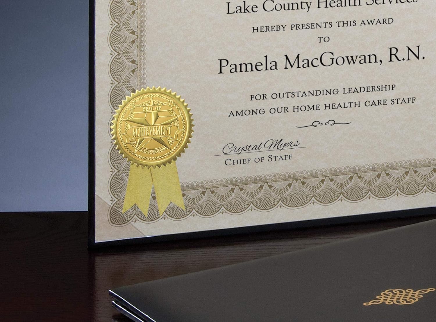 PaperDirect Embossed Seal of Achievement Gold Foil Ribbon Certificate Seals, 2 Inch, Self Adhesive, 100 Count, Embossed Seals for Certificates, Achievement Award Stickers for School, Work, Diploma - Image 7