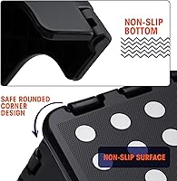 Vista 3 de Korpai Taburete plegable de 9 pulgadas para adultos, niños, taburetes plegables antideslizantes con mango portátil, taburete plegable de plástico