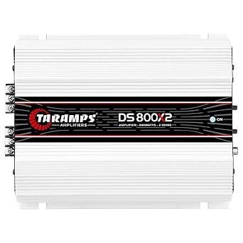 Taramps DS 800x2 2 Channels 800 watts RMS 2 Ohms, FULL RANGE, Car Audio Amplifier Multichannel Class D, Crossover High/Low Pass, Power Amplifier Bridgedable System